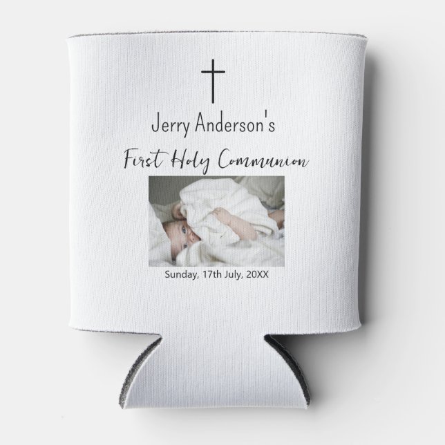 Katholische erste heilige Kommunion einfache QR mi Dosenkühler (Vorderseite)