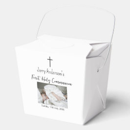 Katholische erste heilige Kommunion einfache QR mi Geschenkschachtel