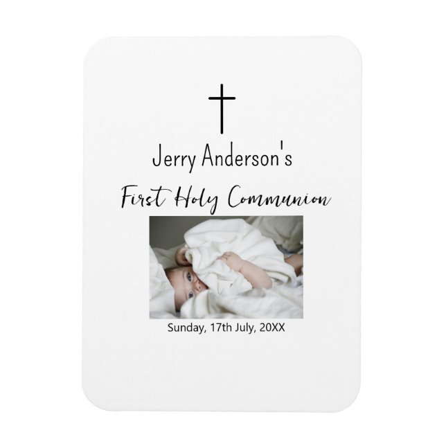 Katholische erste heilige Kommunion einfache QR mi Magnet (Vertikal)