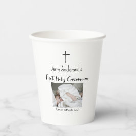 Katholische erste heilige Kommunion einfache QR mi Pappbecher