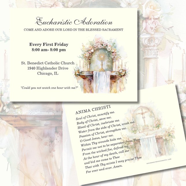 Katholische Eucharistische Bewunderung Jesus Gebet Visitenkarte (Von Creator hochgeladen)