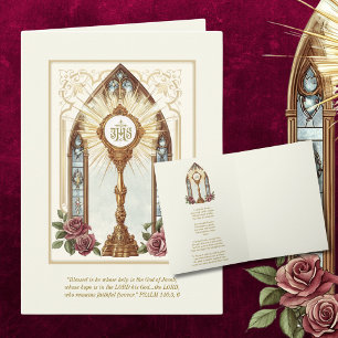 Katholische Eucharistische Hostie Goldene Monstran Karte