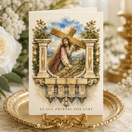 Katholische Fastenkarte Jesus trägt das Kreuz  Karte
