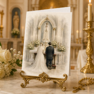 Katholische Fatima-Schrein-Hochzeit-Dankeskarten Dankeskarte