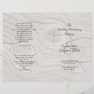 Katholische Feier Hochzeitsprogramm für Holz