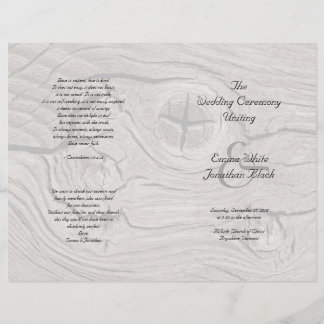 Katholische Feier Hochzeitsprogramm für Holz