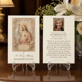 Katholische Funeralgebetskarte Heiliges Herz Jesu
