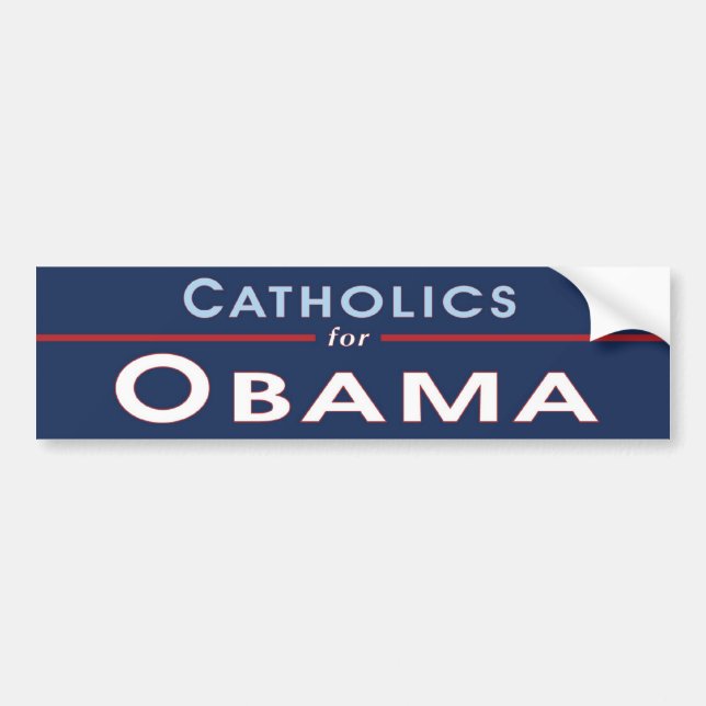 Katholische für Obama Autoaufkleber (Vorne)