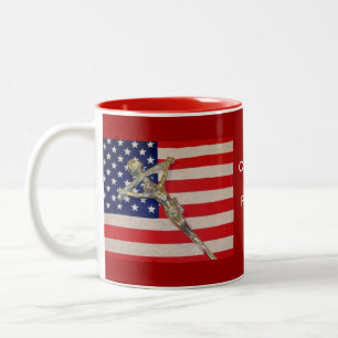 Katholische für Romney 2012 päpstliche Kruzifix Zweifarbige Tasse