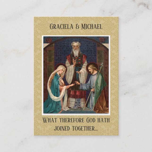 Katholische Gastgeschenk Hochzeit Heilige Karte Ma (Vorderseite)
