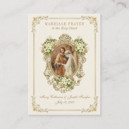Katholische Gebete zum Heiligen Geist zur Hochzeit Platzkarte