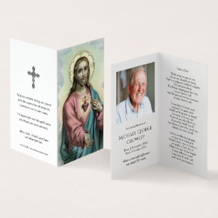 Katholische Gebetskarte   Herzchen Jesus