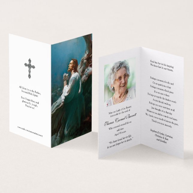 Katholische Gebetskarte | Jesus Christus Gebet 2 (Innenseite und Außenseite)