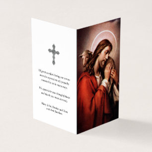 Katholische Gebetskarte Jesus Good Shepherd 4 Visitenkarten
