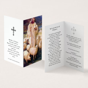 Katholische Gebetskarte Jesus Good Shepherd 5