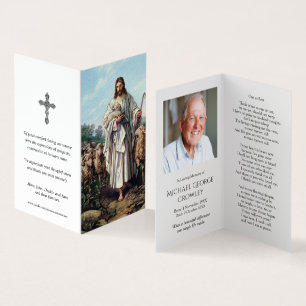 Katholische Gebetskarte Jesus Good Shepherd 6