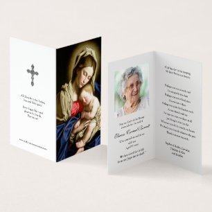 Katholische Gebetskarte Madonna & Kind
