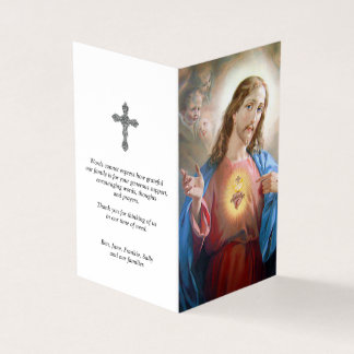 Katholische Gebetskarte | Sacred Heart Visitenkarten