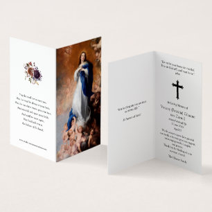 Katholische Gebetskarte  Unbefleckte Empfängnis