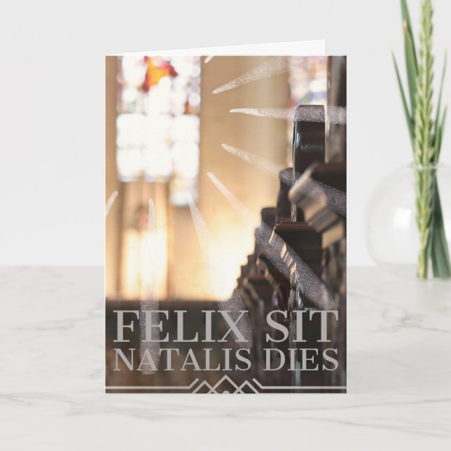 Katholische Geburtstagskarte - Lateinisch Karte (Vorderseite)