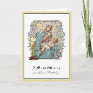 Katholische Geburtstagsmesse Jesus Eucharistie Karte