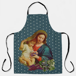 Katholische gesegnete Jungfrau Mary Baby Jesus Flo Schürze