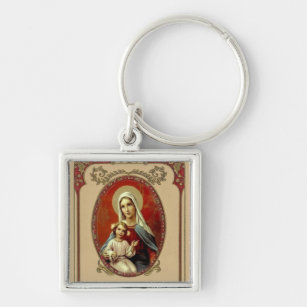 Katholische gesegnete Jungfrau Mary Baby Jesus Schlüsselanhänger