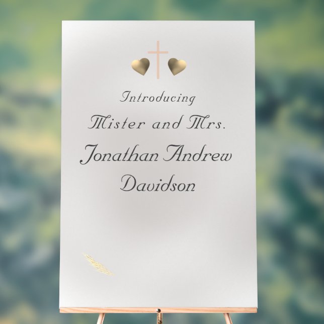 Katholische Grace Wedding Acrylschild (Neutral)