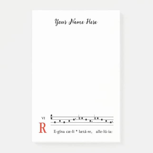 Katholische Gregorianische Chant Klassische Musik Post-it Klebezettel (Vorderseite)