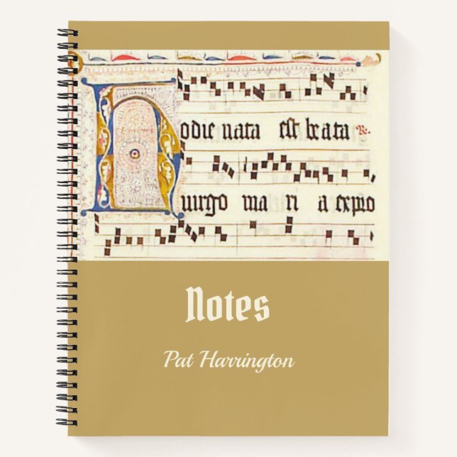 Katholische Gregorianische Chant Latin Mass Mittel Notizbuch (Vorderseite)