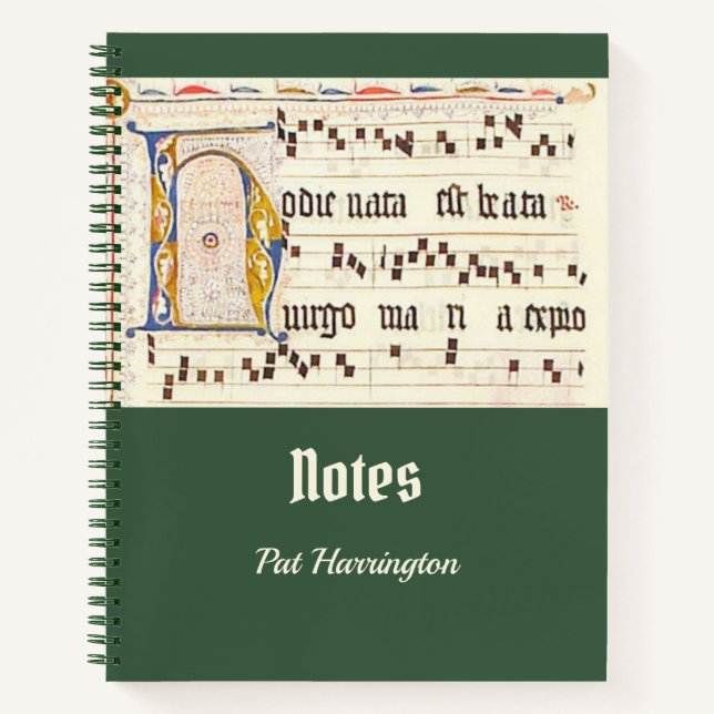 Katholische Gregorianische Chant Latin Mass Mittel Notizbuch (Vorderseite)