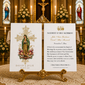 Katholische Guadalupe Hochzeitskarte