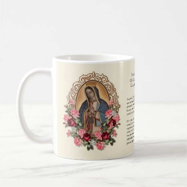 Katholische Guadalupe Religiöse Jungfrau Mary Kaffeetasse (Links)