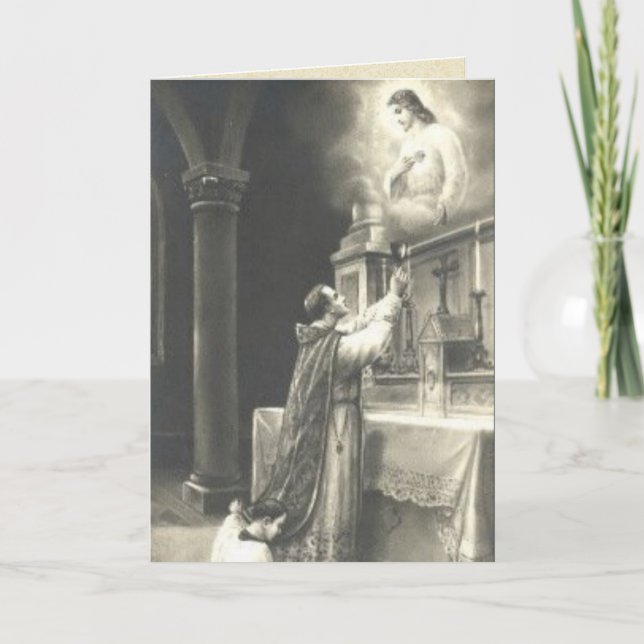 Katholische Heilige Messe bieten Heiliges Herz Jes Karte (Vorderseite)