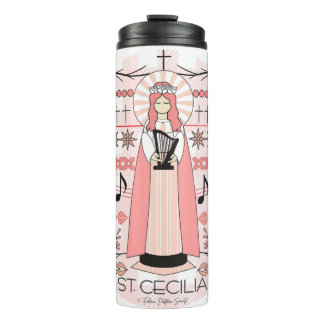 Katholische Heilige Thermaltumbler: St. Cecilia Thermosbecher