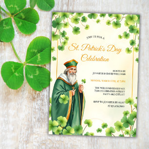 Katholische Heilige und Kleeblätter St. Patricks T Einladung