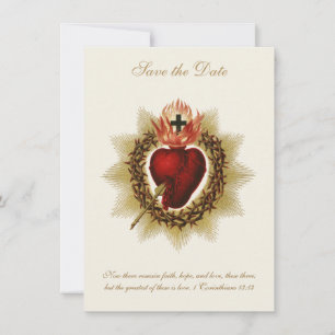 Katholische Herz-Jesu-Hochzeit Save The Date