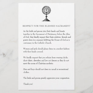 Katholische Hochzeit bescheidene Kirchenbekleidung Briefpapier