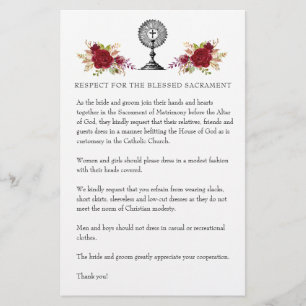 Katholische Hochzeit bescheidene Kirchenbekleidung Briefpapier