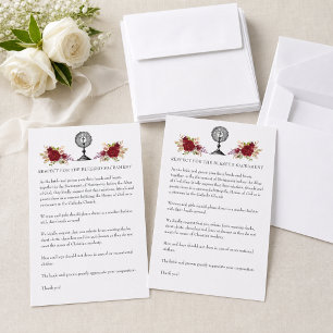 Katholische Hochzeit bescheidene Kirchenbekleidung Briefpapier
