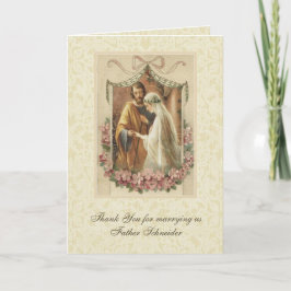 Katholische Hochzeit Danke für den Priester Karte