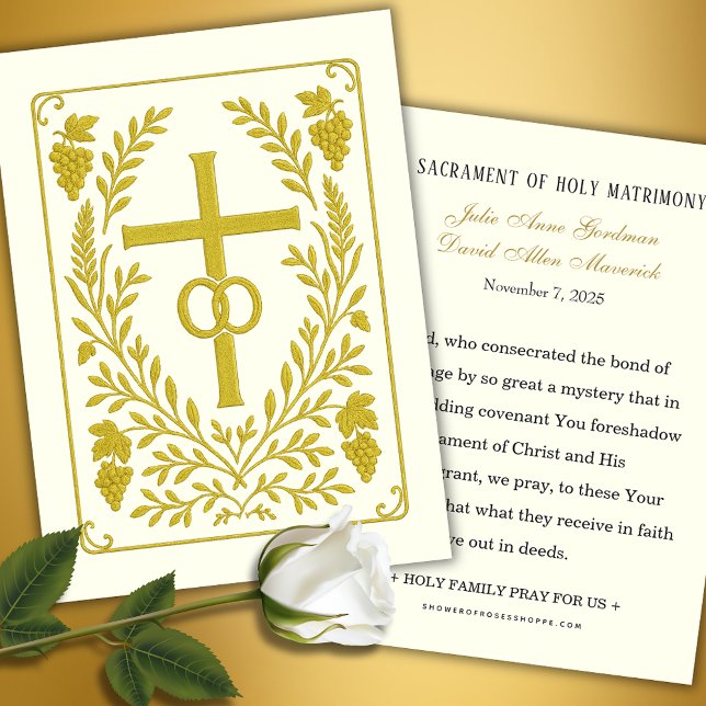 Katholische Hochzeit Keepake | Gold Cross (Von Creator hochgeladen)