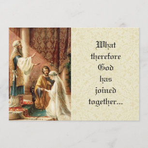 Katholische Hochzeit Mary Joseph Lace Einladung