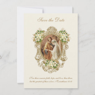 Katholische Hochzeit Verlobung Maria Josef Save The Date
