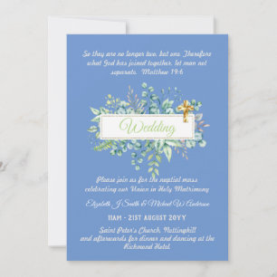 Katholische Hochzeitseinladungen Botanische Vegeta