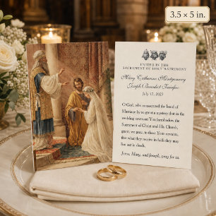 Katholische Hochzeitsgebet Verlobung Maria Josef Mitteilungskarte