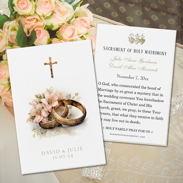 Katholische Hochzeitskarte (Easy to personalize Catholic wedding prayer cards! )