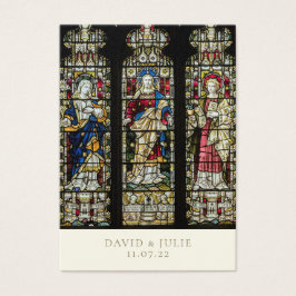 Katholische Hochzeitskarte aus verkettetem Glas