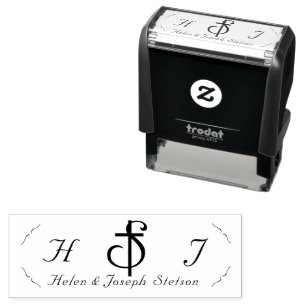 Katholische Hochzeitsmonogramm 'Nuptial Grace' Permastempel