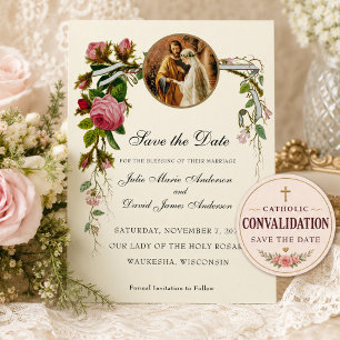 Katholische Hochzeitsverlobung Maria Josef Save The Date